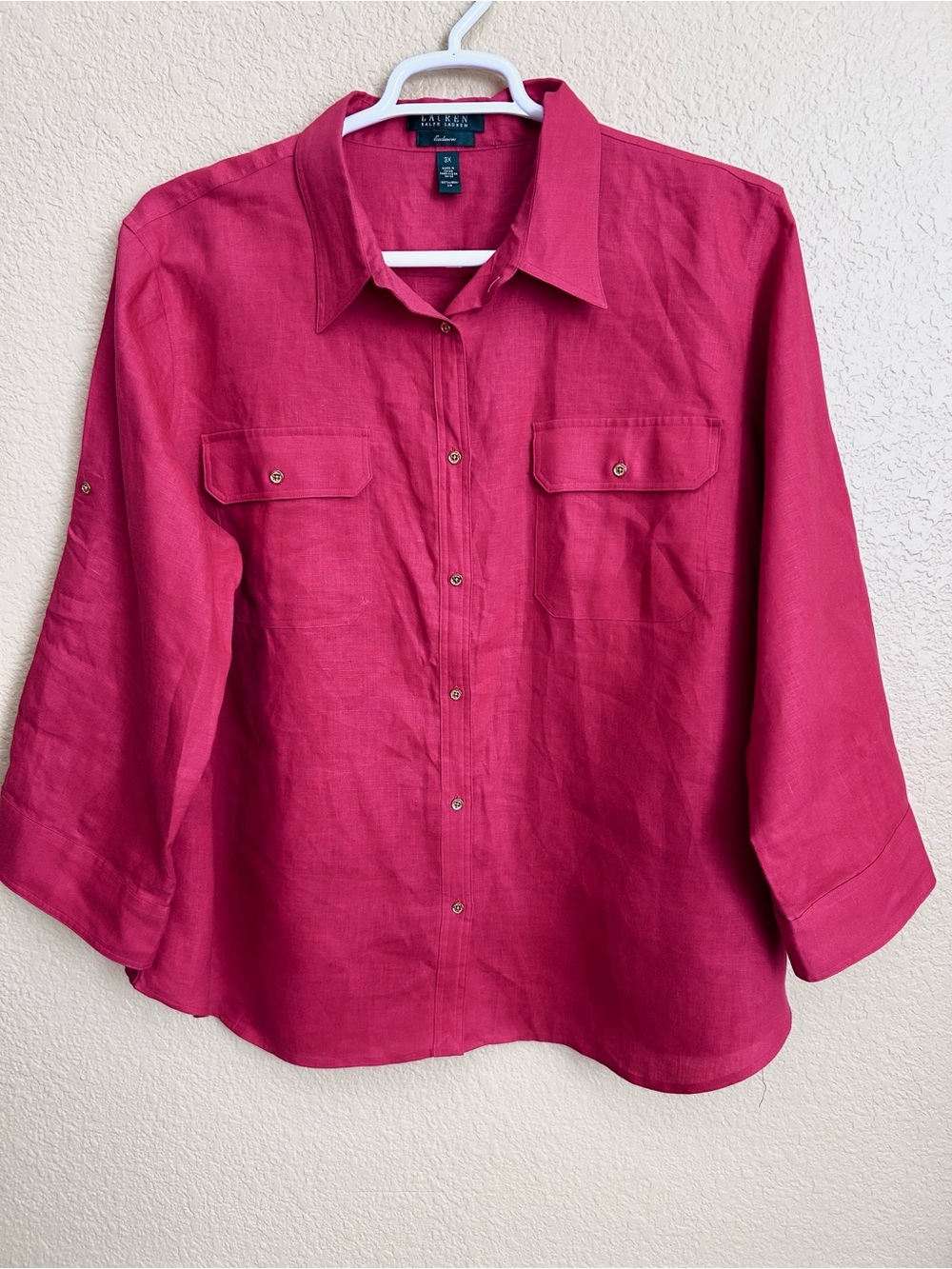 Lauren Ralph Lauren Exclusive Linen Long Sleeve Button Down Shirt